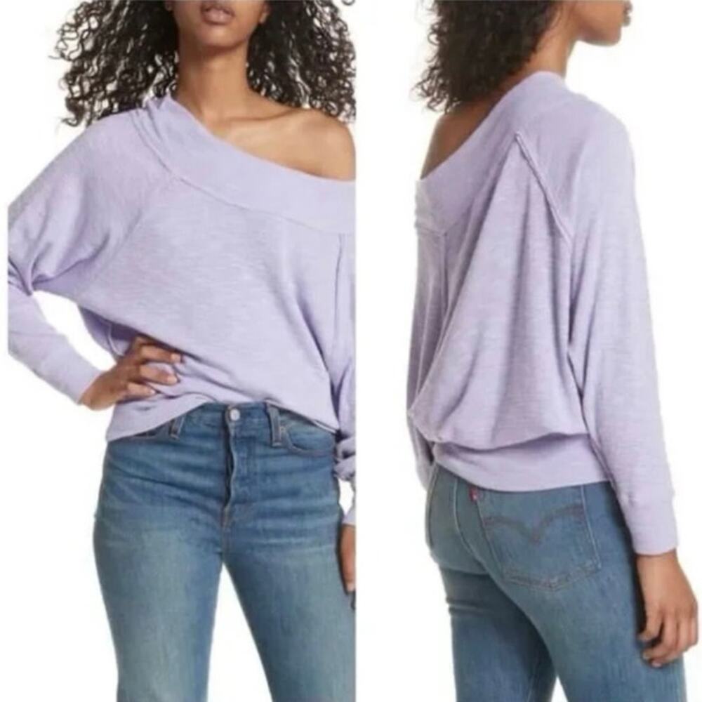 We The Free Free People Lilac Palisades off the shoulder top